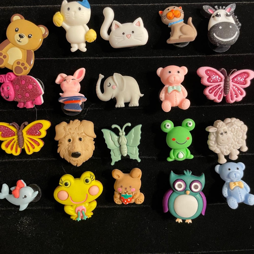 Croc animal jibbitz, animal shoe charms lot of 20